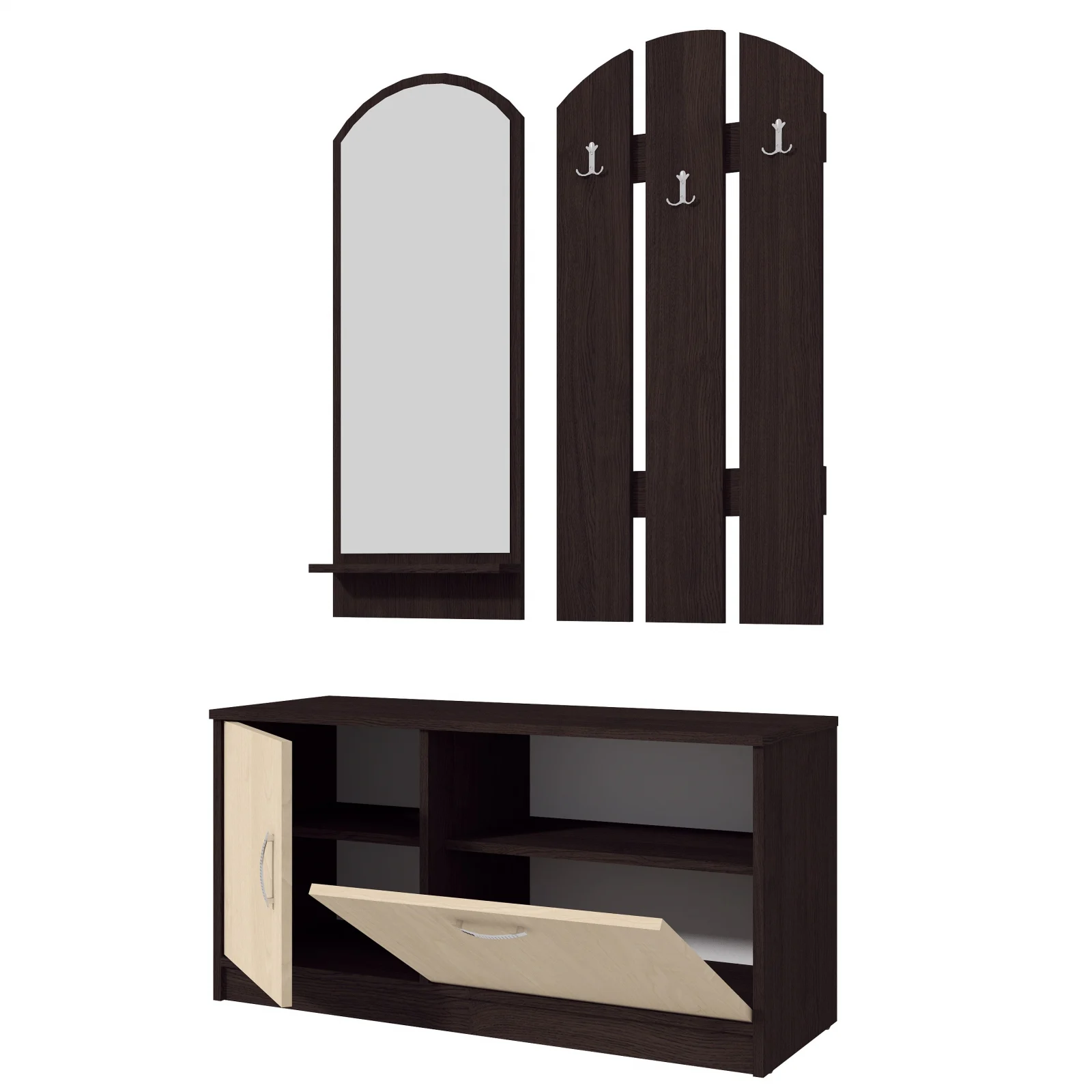 Cuier Nico Ro Wenge Mesteacan 100x36x150 cm [5]