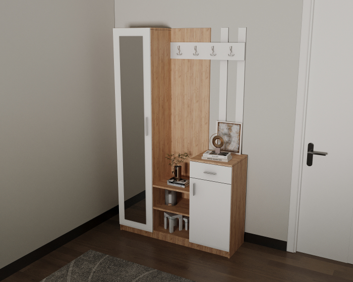 Cuier Punto Stejar K003 + Alb [5]