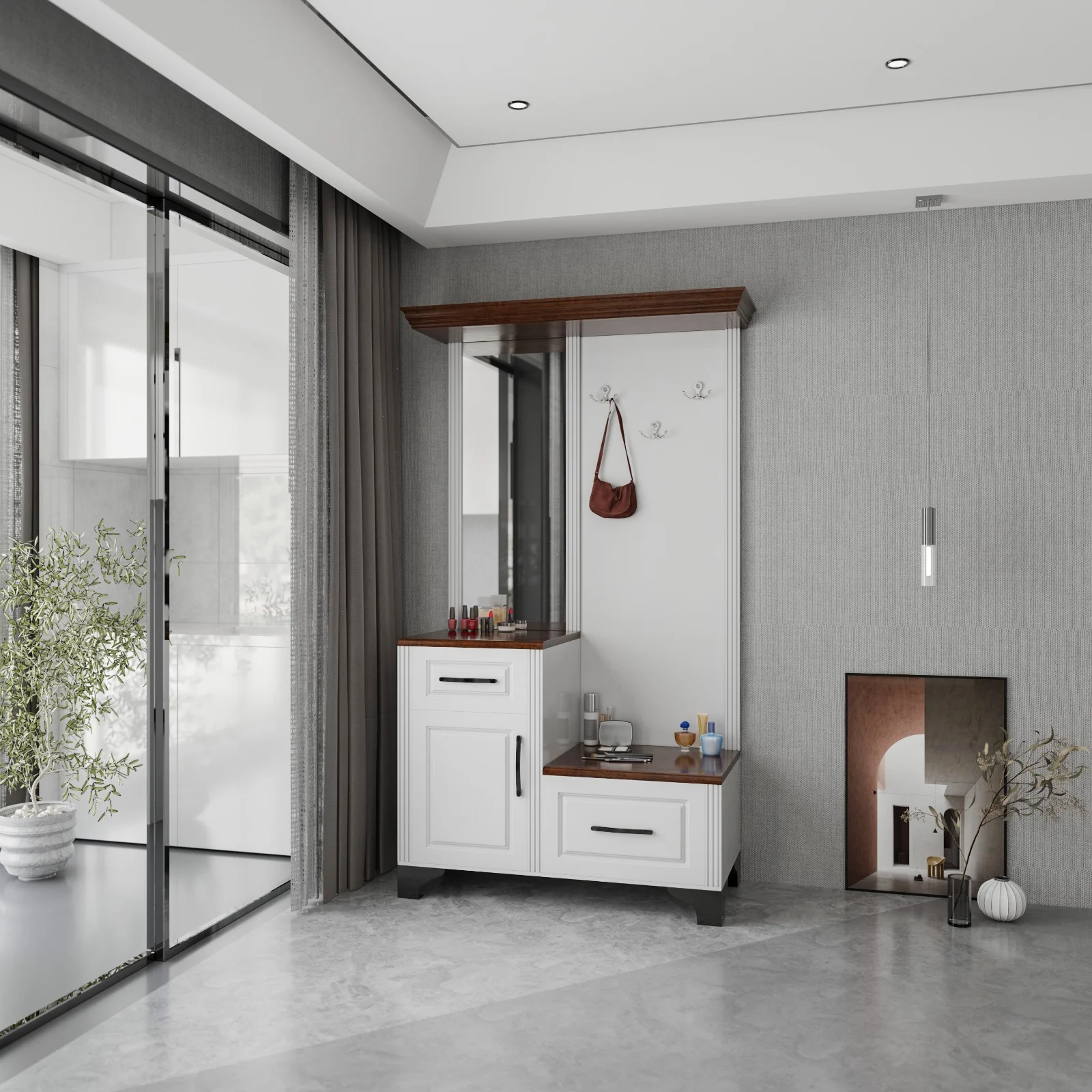 Cuier Rita 108 Alb 110x43x200cm [2]