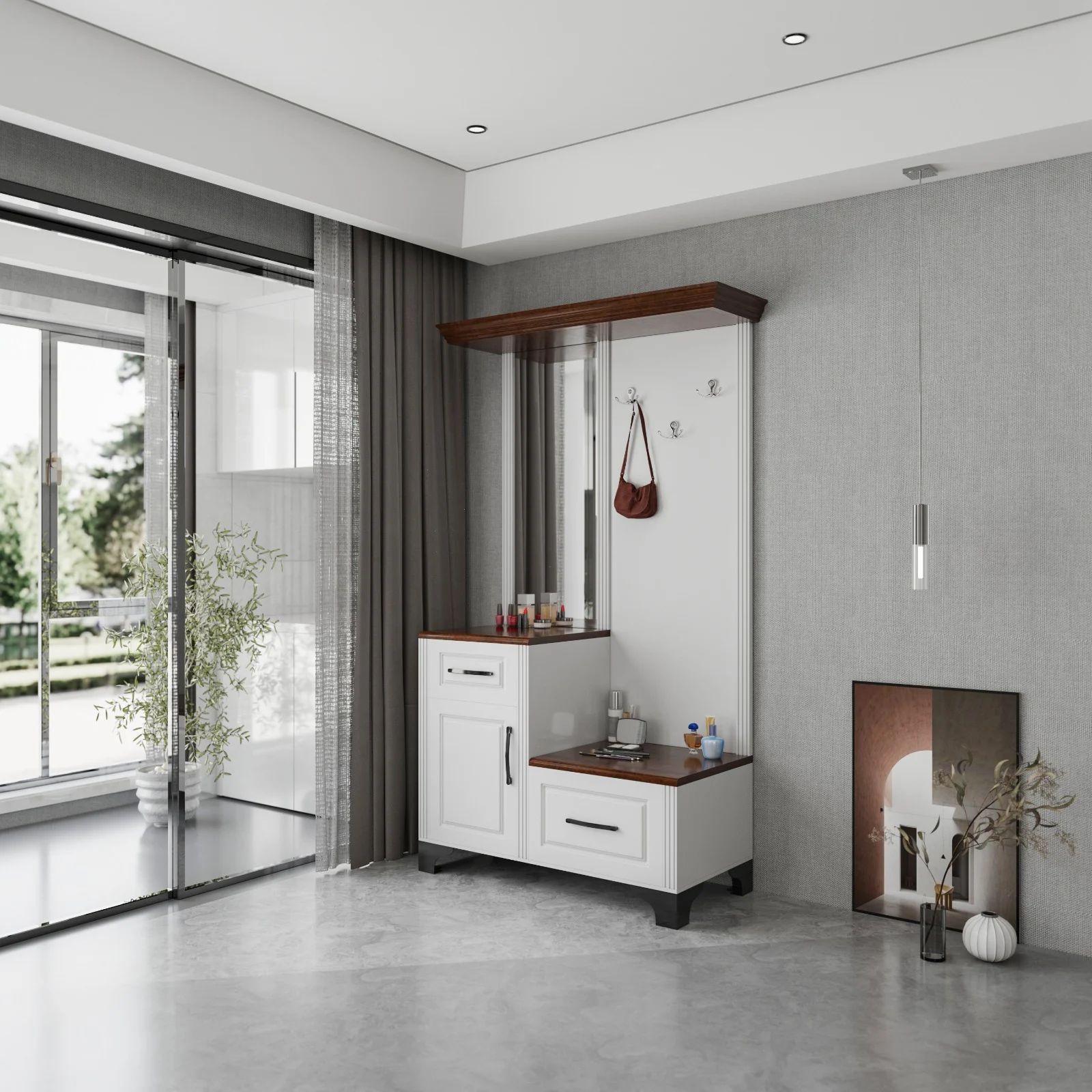 Cuier Rita 108 Alb 110x43x200cm [3]