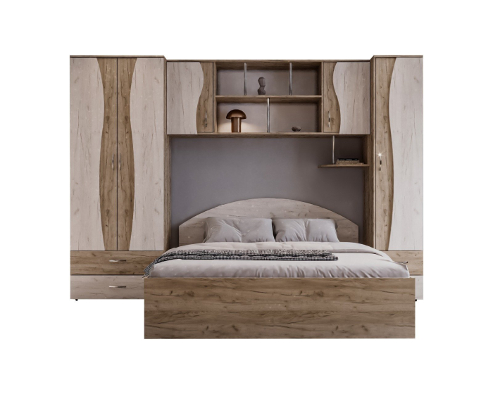 Dormitor Tineret cu D2 262x51x200 cm K002/K001 [6]