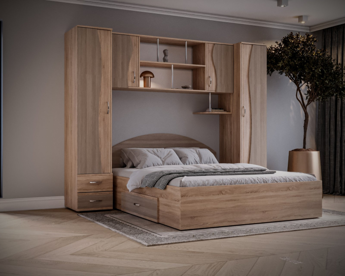 Dormitor Tineret Sonoma/Truffe 227x51/205x200 cm [2]