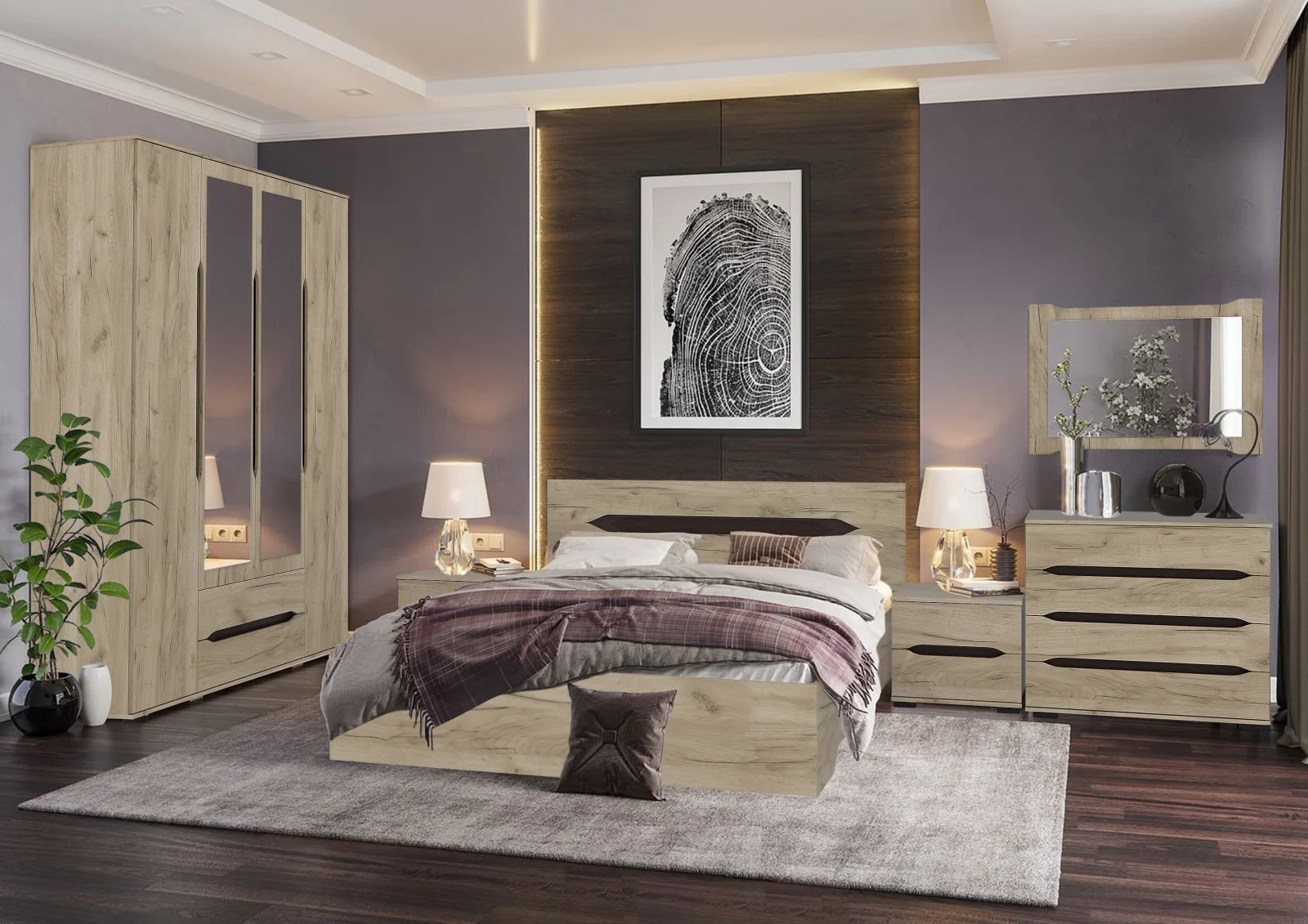 Dormitor Noemi 4U Stejar [4]