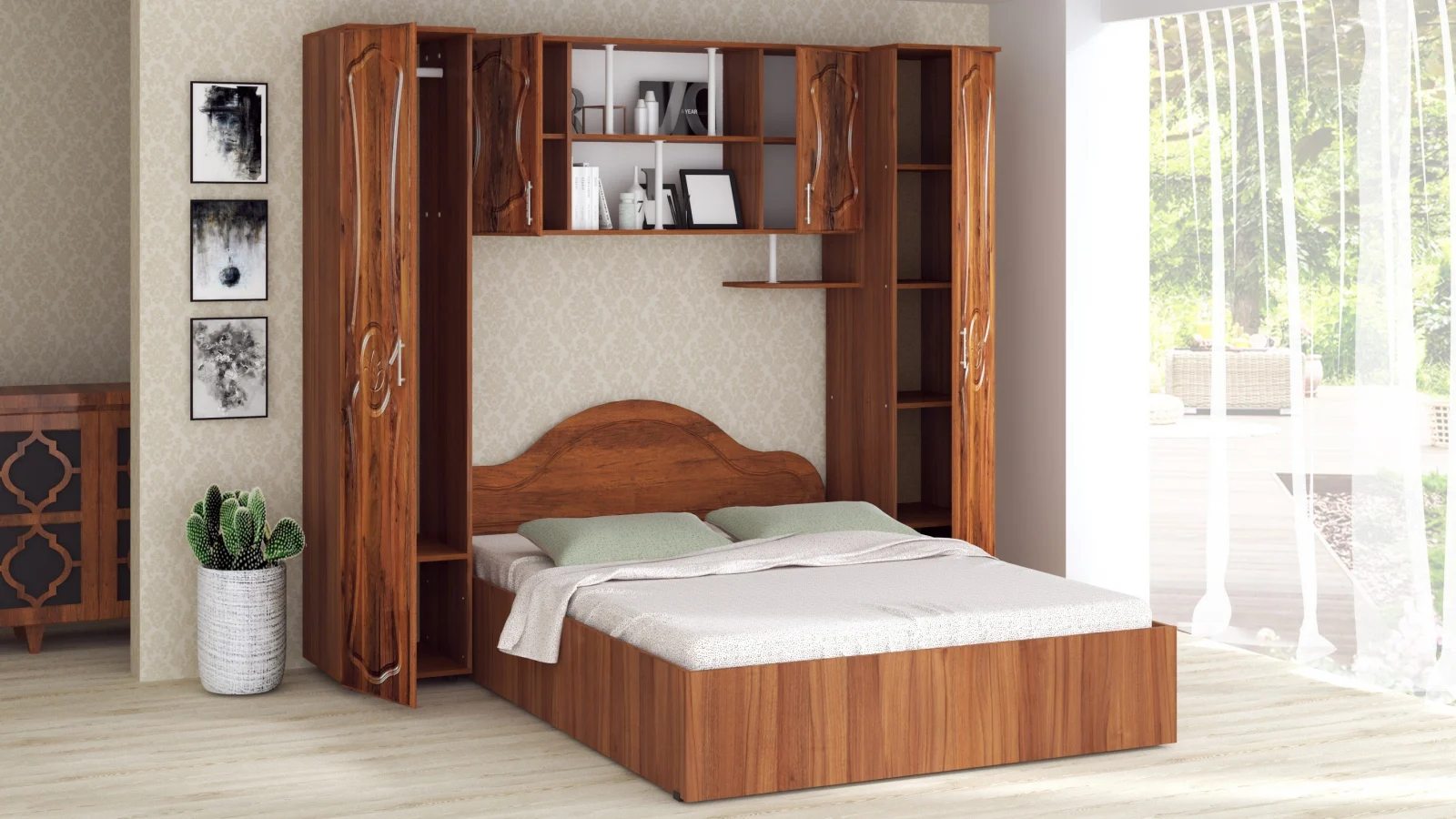 Dormitor Tineret MDF Nuc [2]