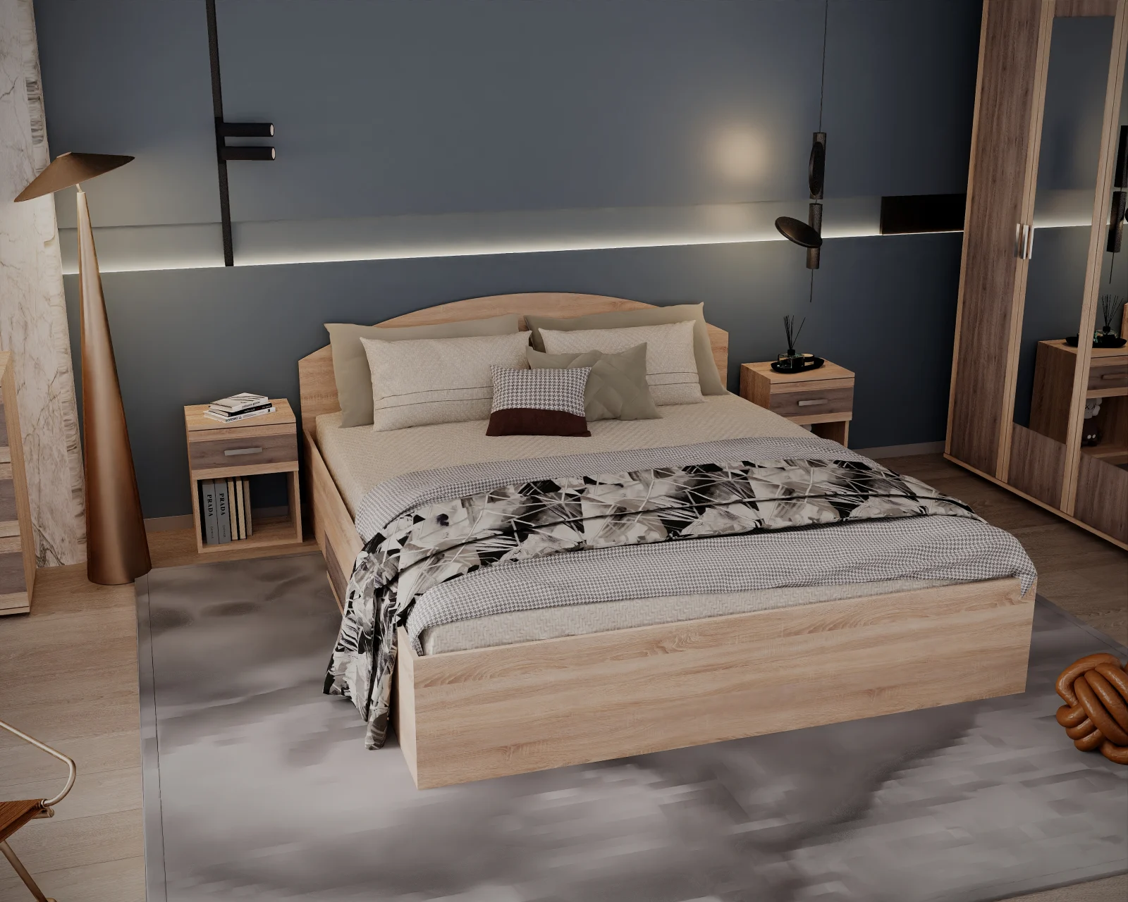 Dormitor Valy Sonoma/Trufe [4]