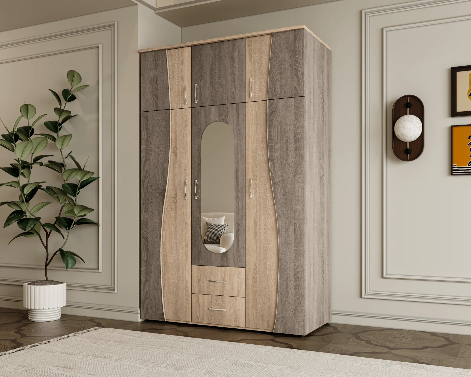 Dulap Loft Sonoma Truffe 120x50x198cm [2]