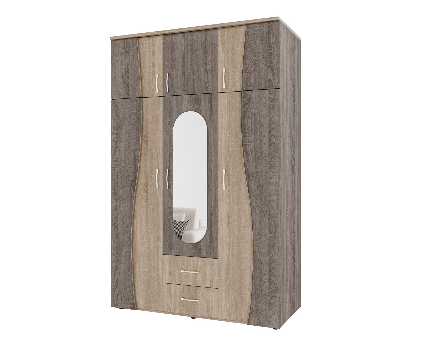 Dulap Loft Sonoma Truffe 120x50x198cm [5]