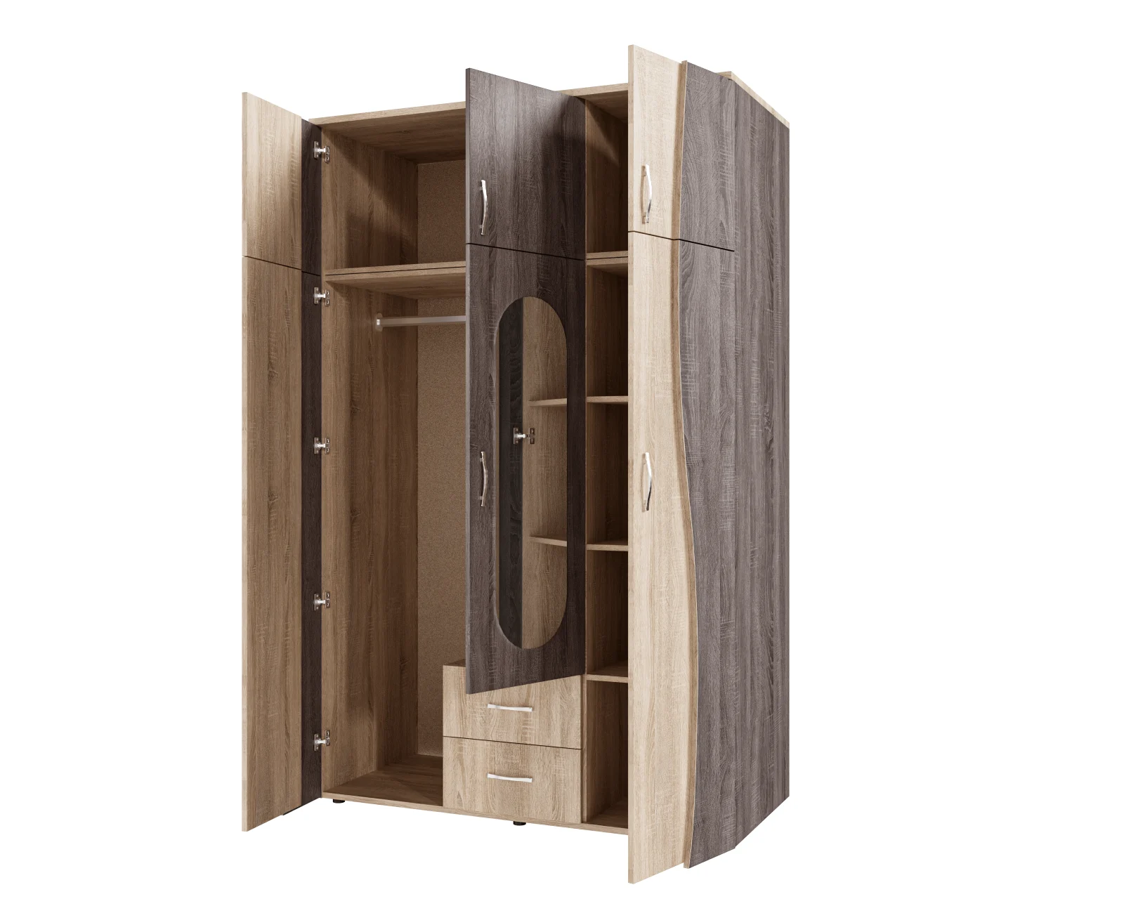 Dulap Loft Sonoma Truffe 120x50x198cm [6]