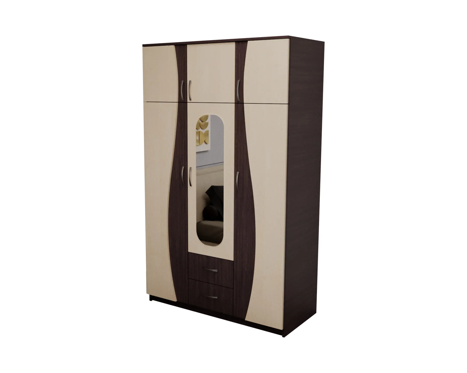 Dulap Loft  Wenge Mesteacan 120x50x198cm [7]