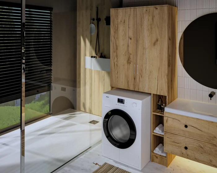 Dulap MS 2U Polite Stejar K003 85x35x199 cm [3]