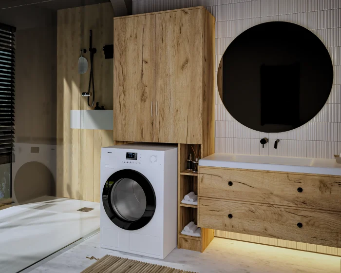 Dulap MS 2U Polite Stejar K003 85x35x199 cm [5]