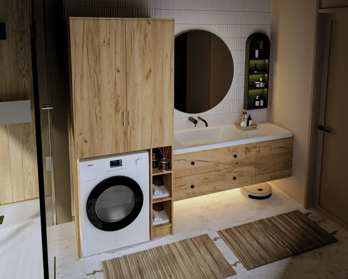 Dulap MS 2U Polite Stejar K003 85x60x199 cm [4]