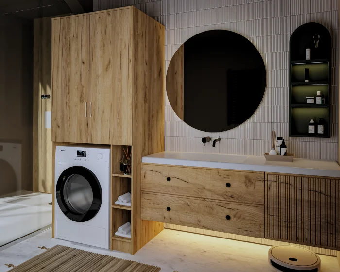 Dulap MS 2U Polite Stejar K003 85x60x199 cm [5]