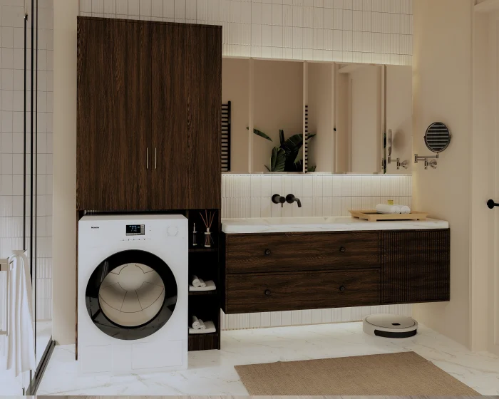 Dulap MS 2U Polite Wenge 85x35x199 cm [3]