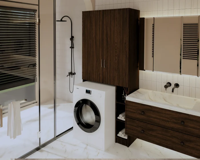 Dulap MS 2U Polite Wenge 85x35x199 cm [4]