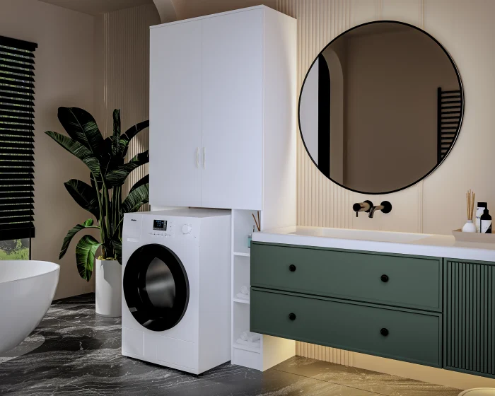 Dulap MS Alb 85x35x199 cm [4]