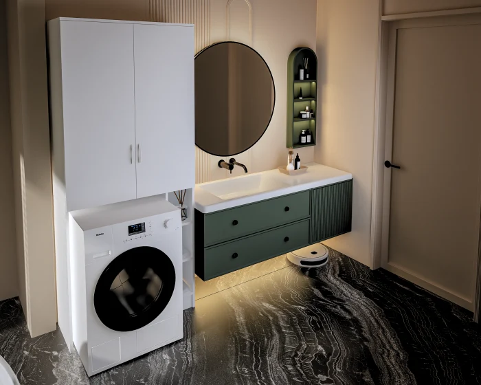 Dulap MS Alb 85x35x199 cm [2]