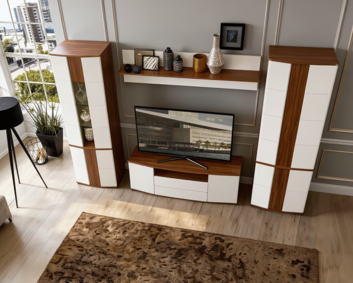 Living Dona 1 Alb Frasin Shimo 332x45x208 cm [5]