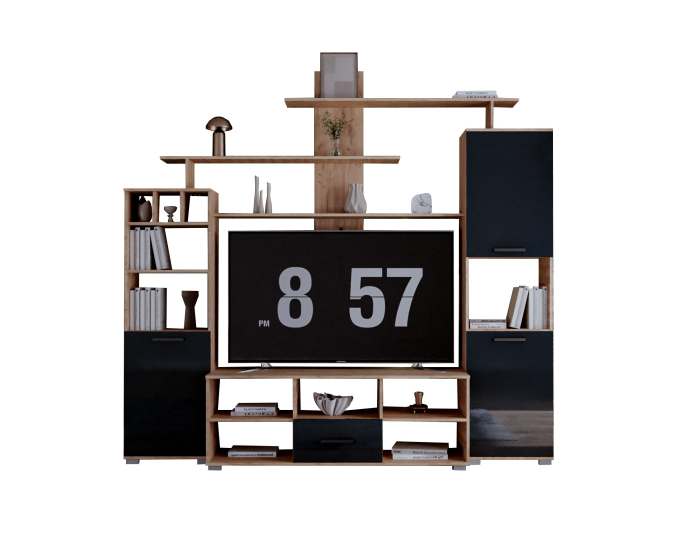 Living Geo Stejar K003 Antracit 247x45x210 cm [5]