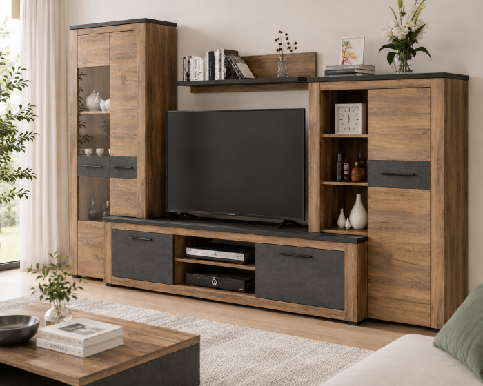 Living Montreal Stejar Craft Tobacco Matera 315x45x200cm [4]