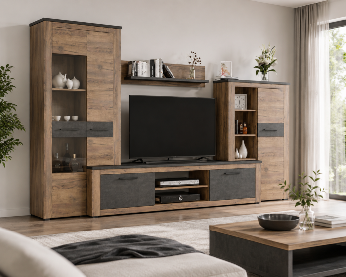 Living Montreal Stejar Craft Tobacco Matera 315x45x200cm [2]