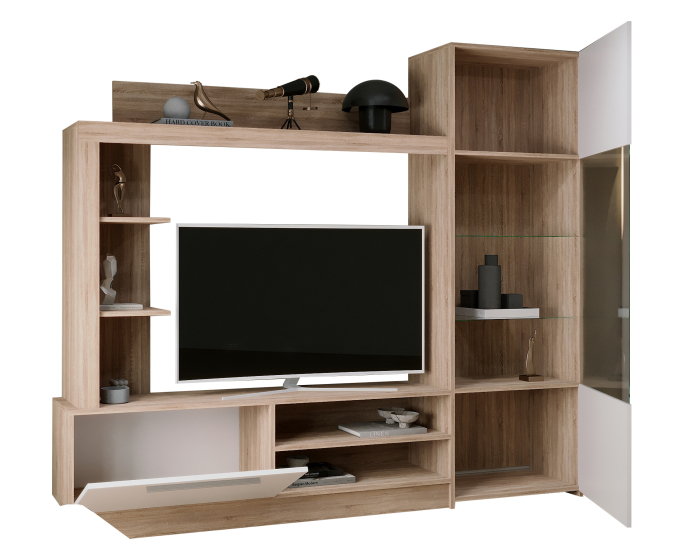 Living Trento Sonoma Alb 204X35X177 cm [7]