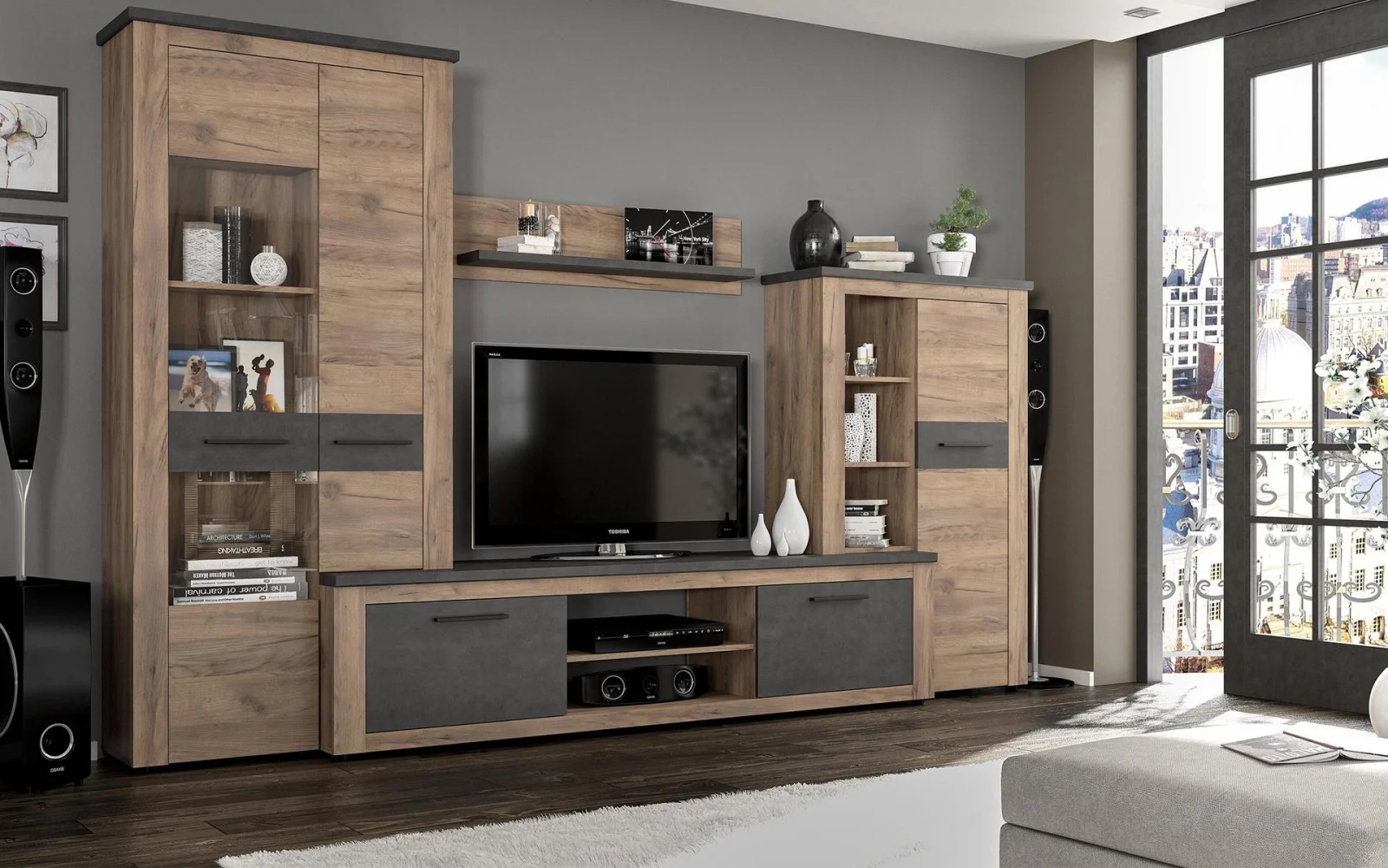 Living Torino Stejar Craft + Tobacco Matera 315x45x200 cm [2]