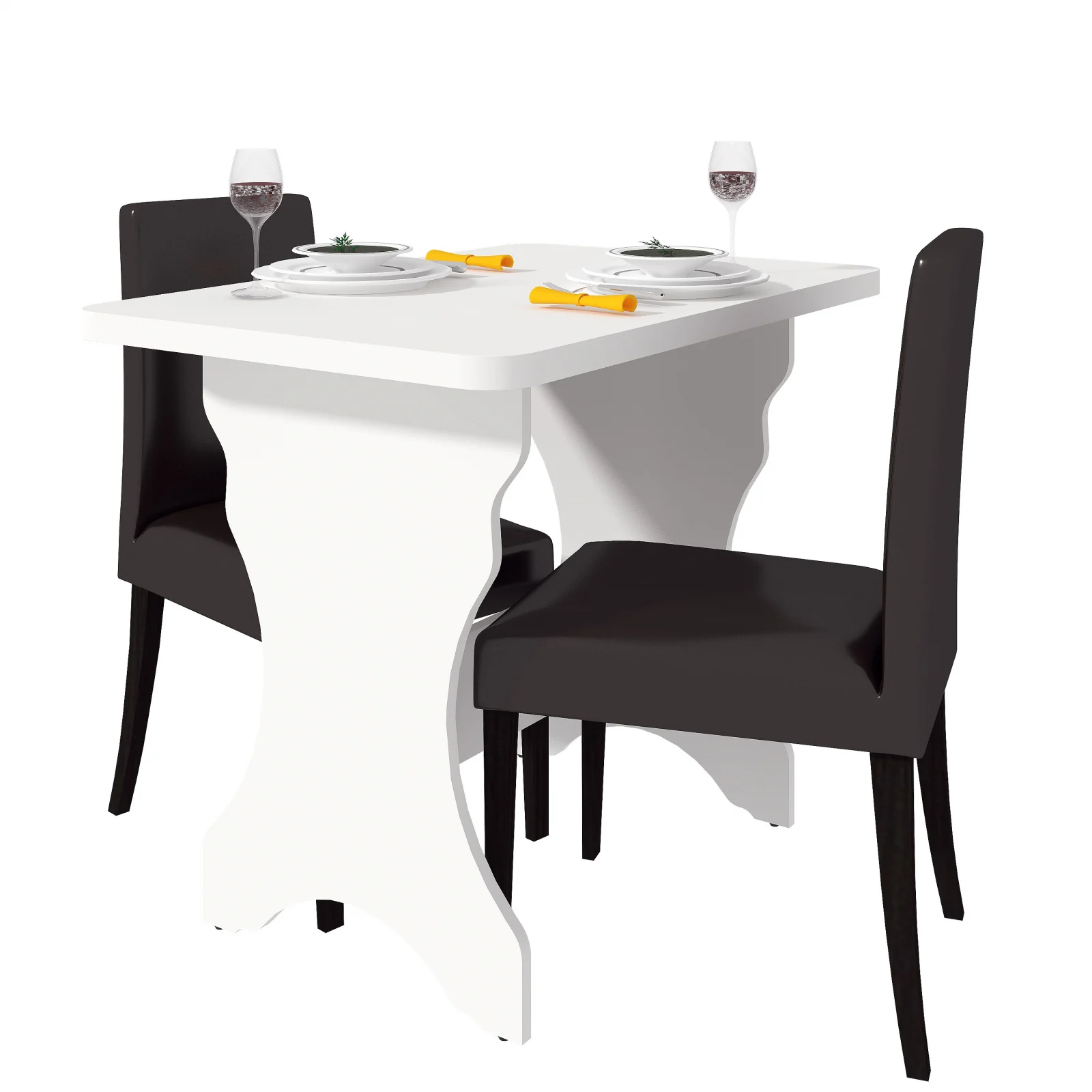 Masa de bucatarie KC-2 UA  Alb 90x60x73 cm [4]