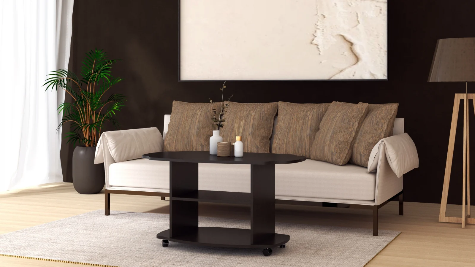 Masuta De Cafea Twist Ro Wenge 100x60x54 cm [2]