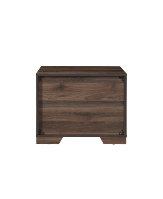 Noptiera Nora cu 2 sertare Gri Nuc 60x45x47 cm [4]