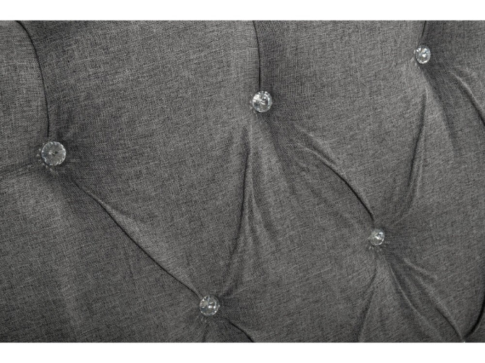 Pat tapițat Miami suport saltea inclus Gri 160x200 cm [5]