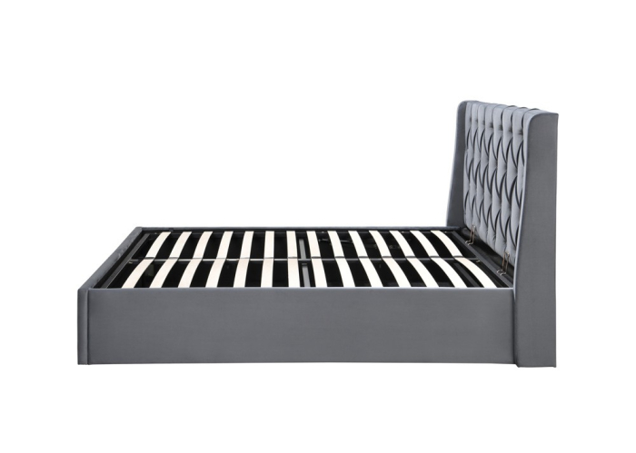 Pat tapițat Prestige 1 cu spațiu de depozitare Gri 180x200 cm [6]