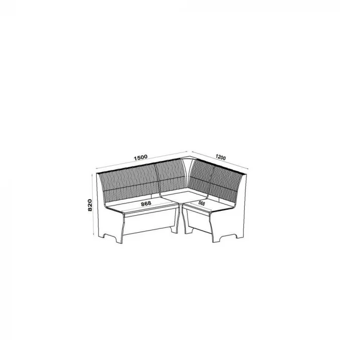 Set coltar bucatarie Tunis cu masa si 2 tabureti Alb Fildes [2]