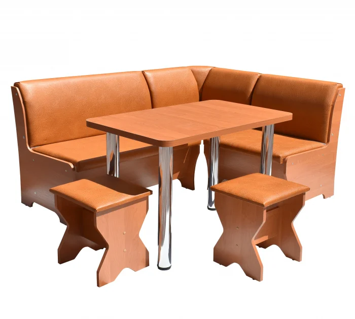 Set colțar bucătărie Tunis cu masă și 2 tabureți Cireș [2]