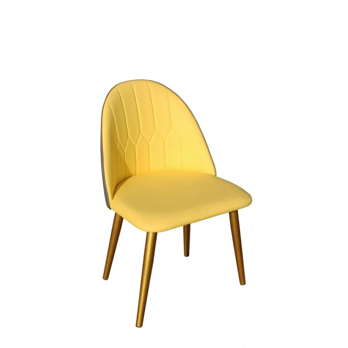 Set masa cu 4 scaune HA02 Gri Galben 160x80x74 cm [4]