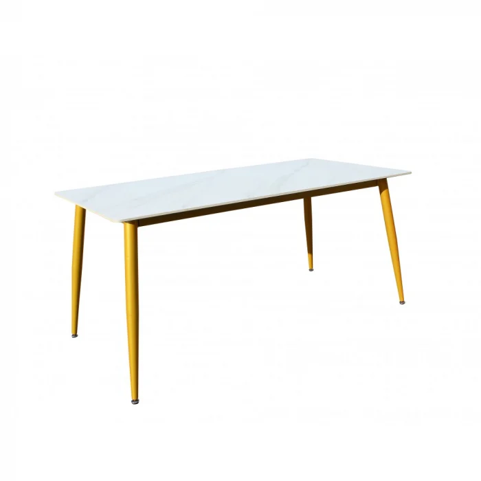 Set masa cu 4 scaune HA02 Gri Galben 160x80x74 cm [2]