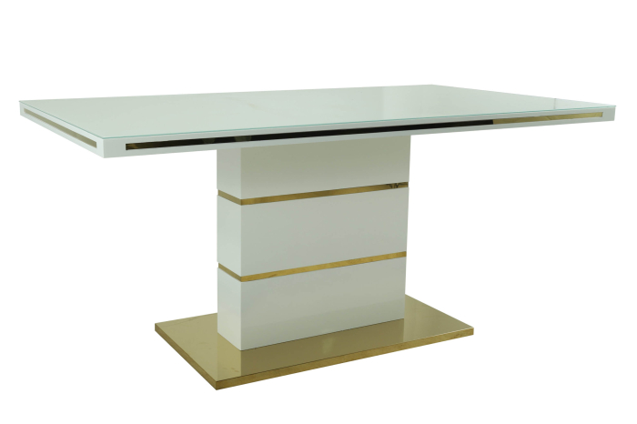 Set masa DA1128G + 6 SCAUNE DA2626G,160x90x75 cm GOLD [6]