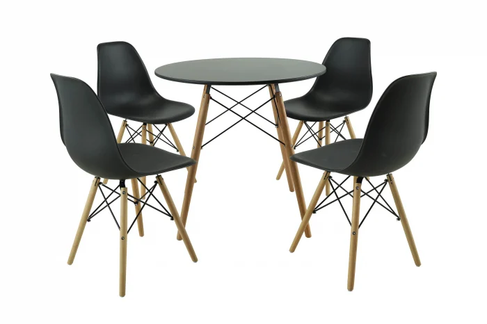 Set masa DA151BK cu 4 scaune 80x75 cm DA232BK 46x55x83 cm [2]