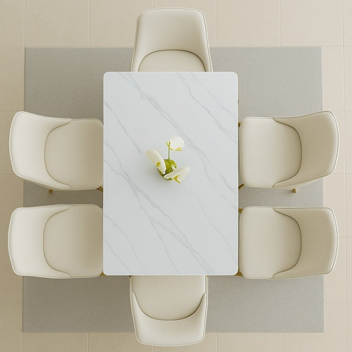 Set masa Laura + 6 scaune tapitate [4]