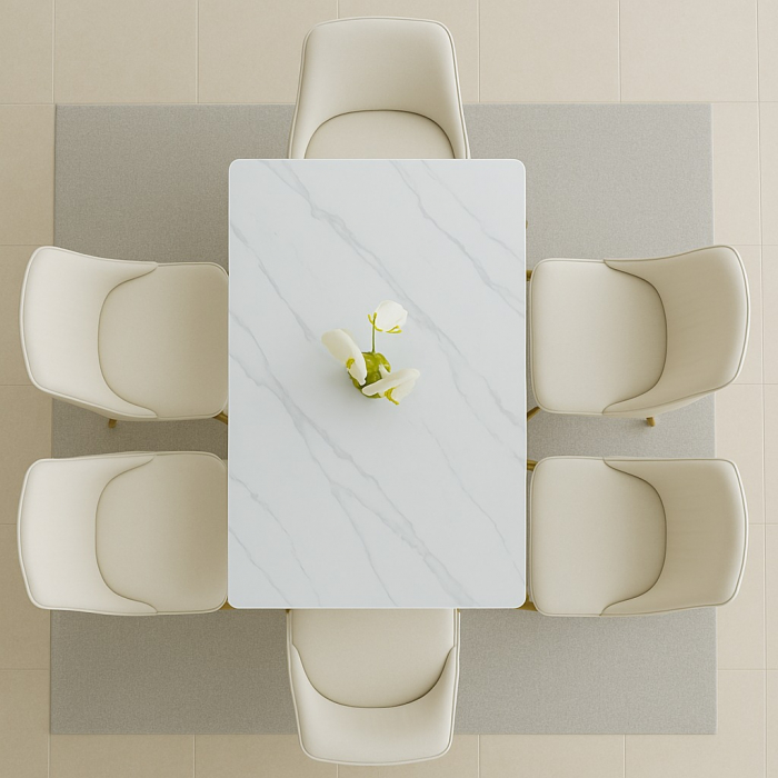 Set Masa Porto + 6 Scaune Tapitate [4]