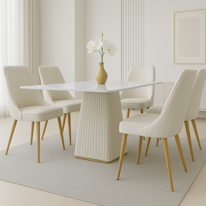 Set Masa Porto + 6 Scaune Tapitate [2]