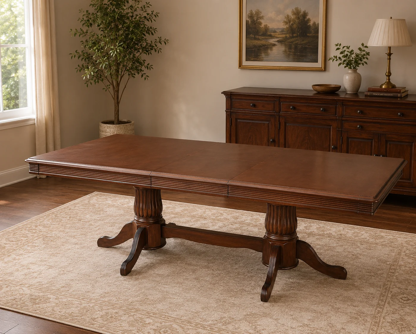 Set masa RH7132 cu 8 scaune RH5519 Dirty Oak 160x100x77 cm [2]