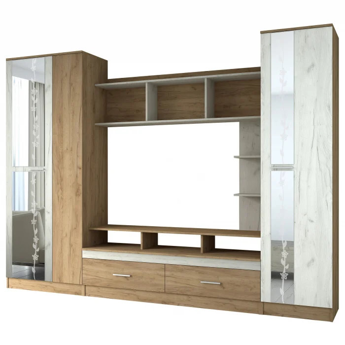 Set Mobila Living Atlantida RO Stejar K003 K001 280x53x213 cm [2]