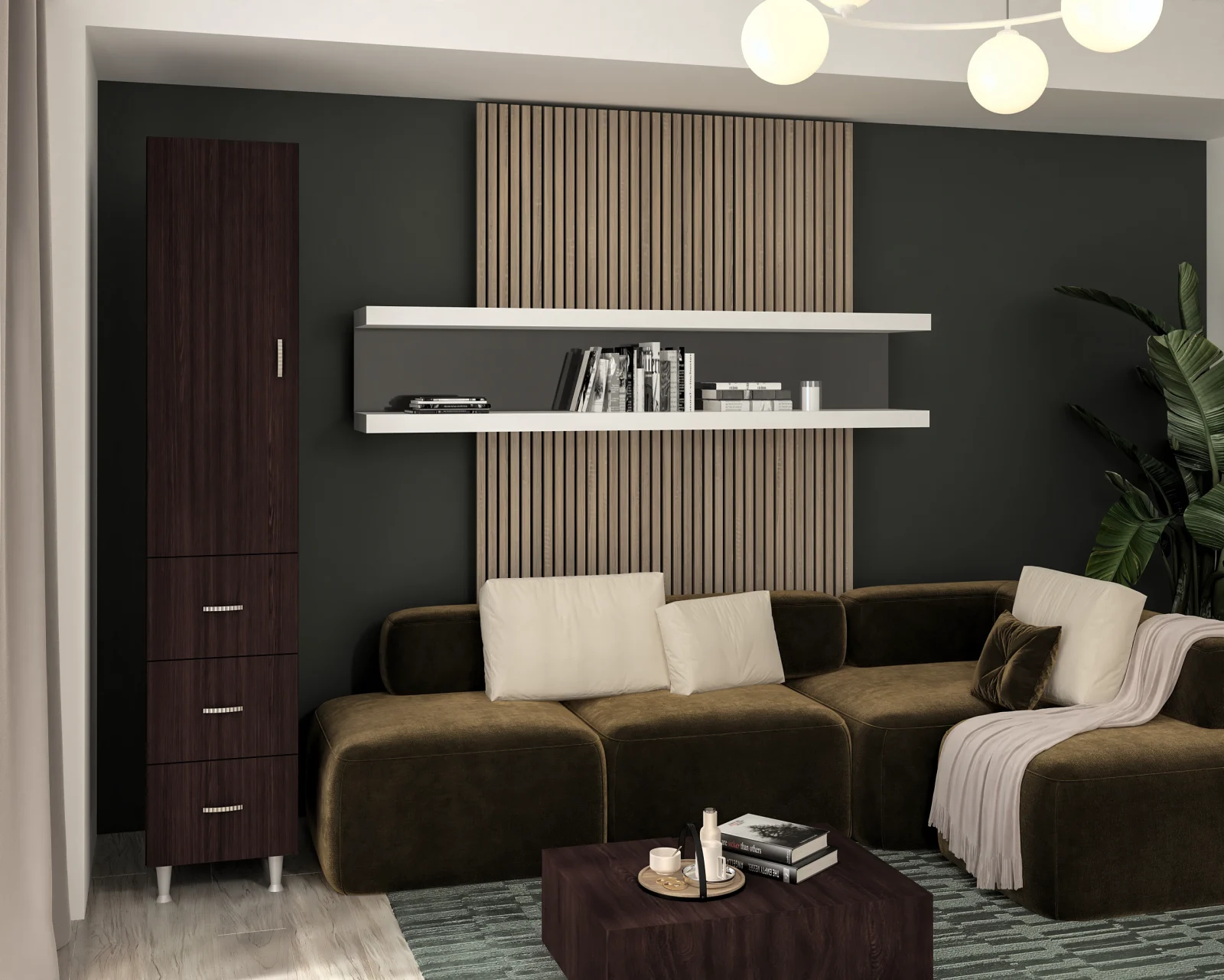 Soldat 1U 3S Wenge 35x35x180 cm [4]