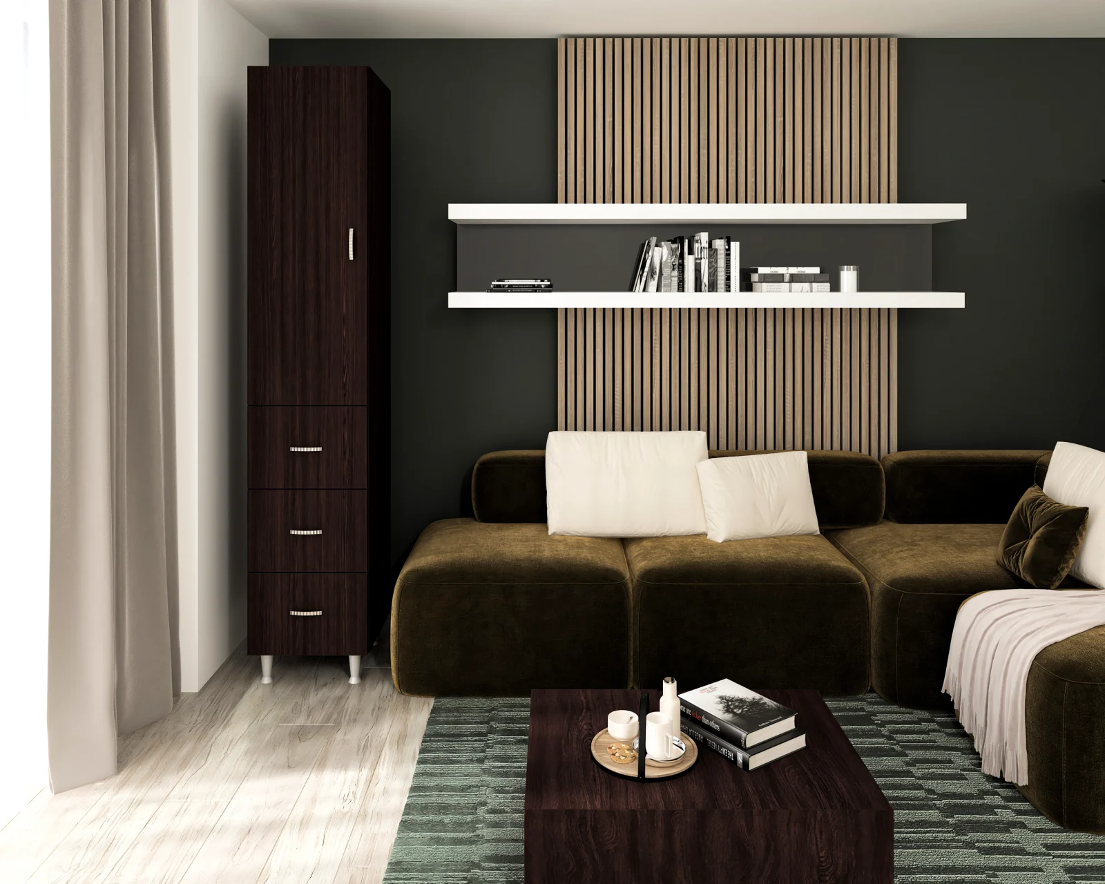 Soldat 1U 3S Wenge 35x35x180 cm [3]