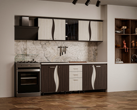 Bucatarii - Bucătărie CIP 3S C1 Wenge Alb Hacienda