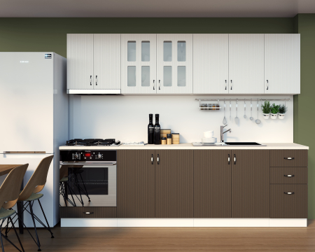 Mobila Bucatarie - Bucatarie Cora Riflaj  MDF 2,6 m