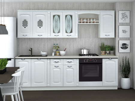 Bucatarii - Bucătărie Katiusa 1 RO MDF Alb 2,6 m