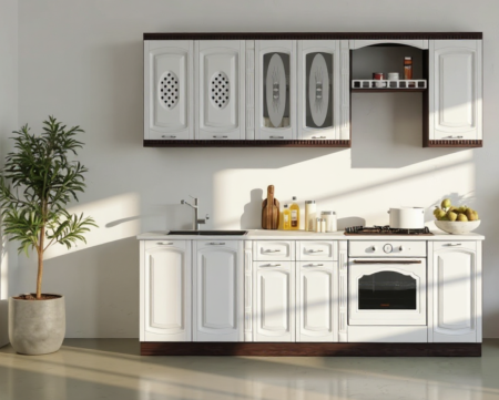 Bucatarii - Bucătărie Katiusa 1 RO MDF Wenge Alb 2,6 m