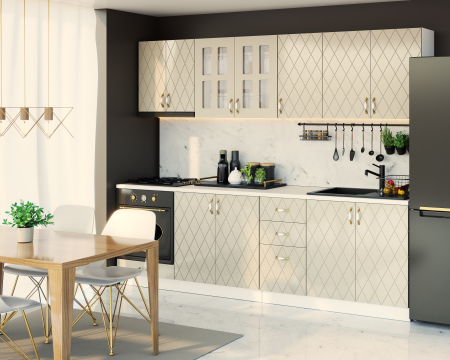 Mobila Bucatarie - Bucatarie Mira Romb MDF 2,6m